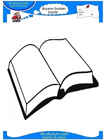 Çocuklar İçin Kitap Boyama Sayfaları 